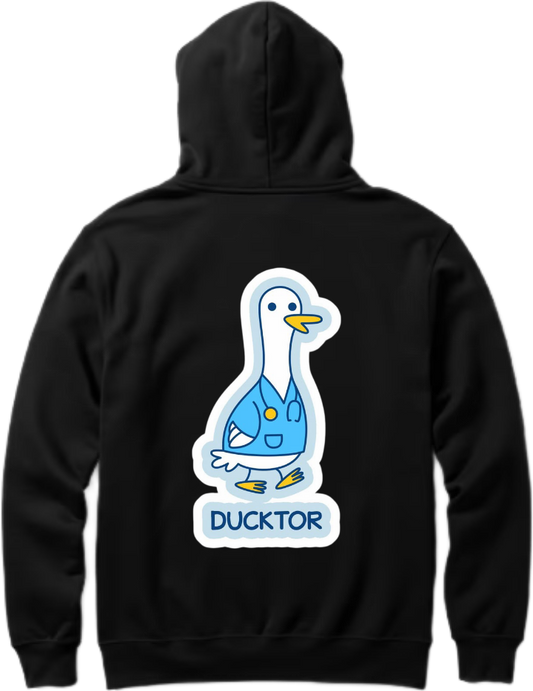 DUCKTOR One Size hoodie Black Back 22