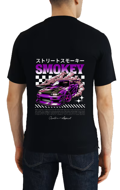 Nissan Silvia S14 Car t- shirt One Size Black Back 20