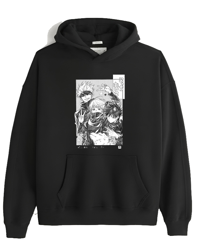 jujutsu kaisen GOJO Oversize  Hoodie Black 22