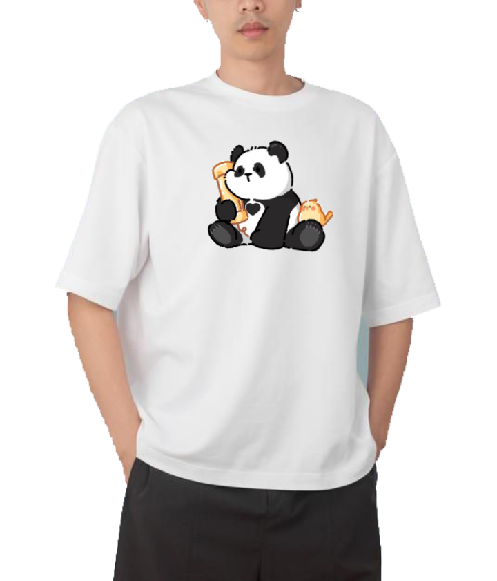 PANDA Oversize Hoodie White 22