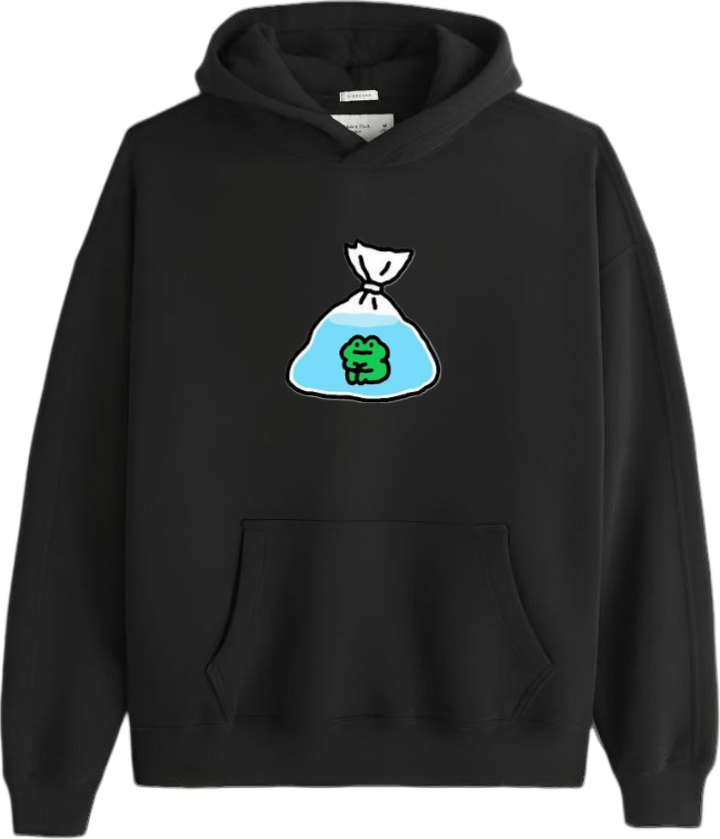 Frog Oversize Hoodie Black 22