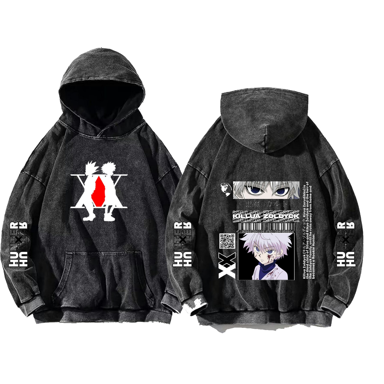 Hunter × Hunter One Size hoodie Washed Back 22