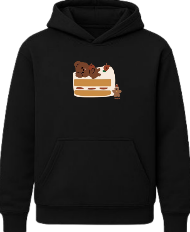 bear Oversize Hoodie Black 22