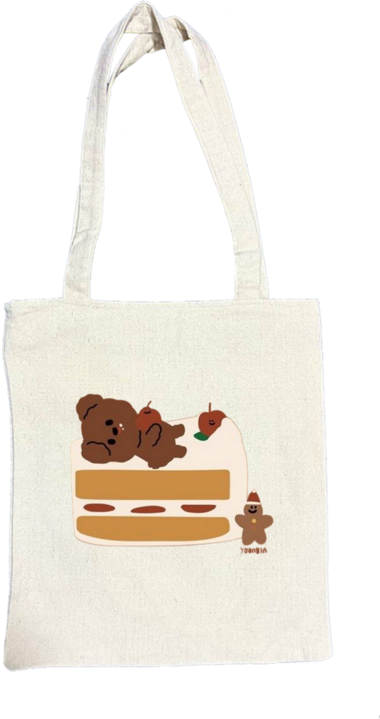 bear tote bag Beige 22