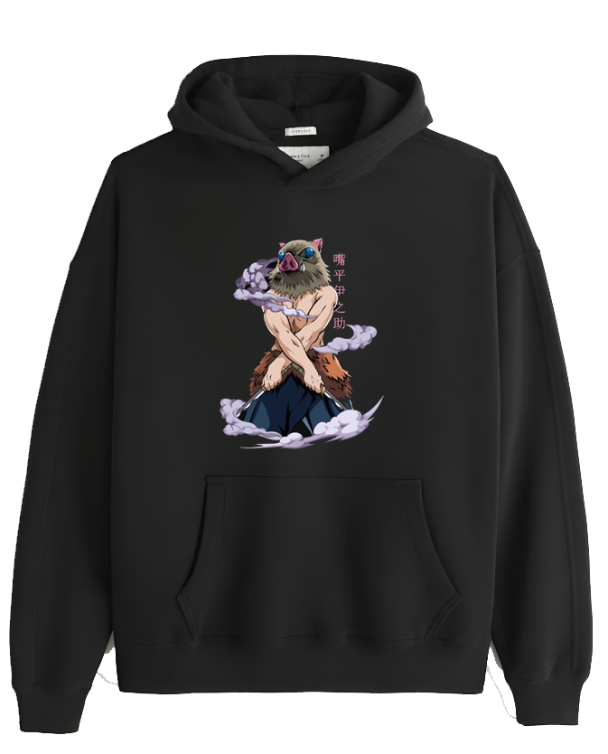 Anime Demon slayer nezuko tanjiro Oversize Hoodie Black 75