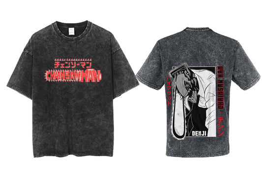 Chainsaw Man t- shirt One Size Washed Back 20