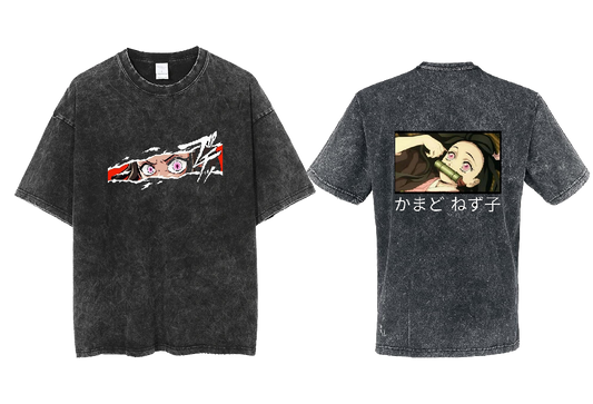 Anime Demon slayer nezuko tanjiro  One Size t- shirt Washed 22