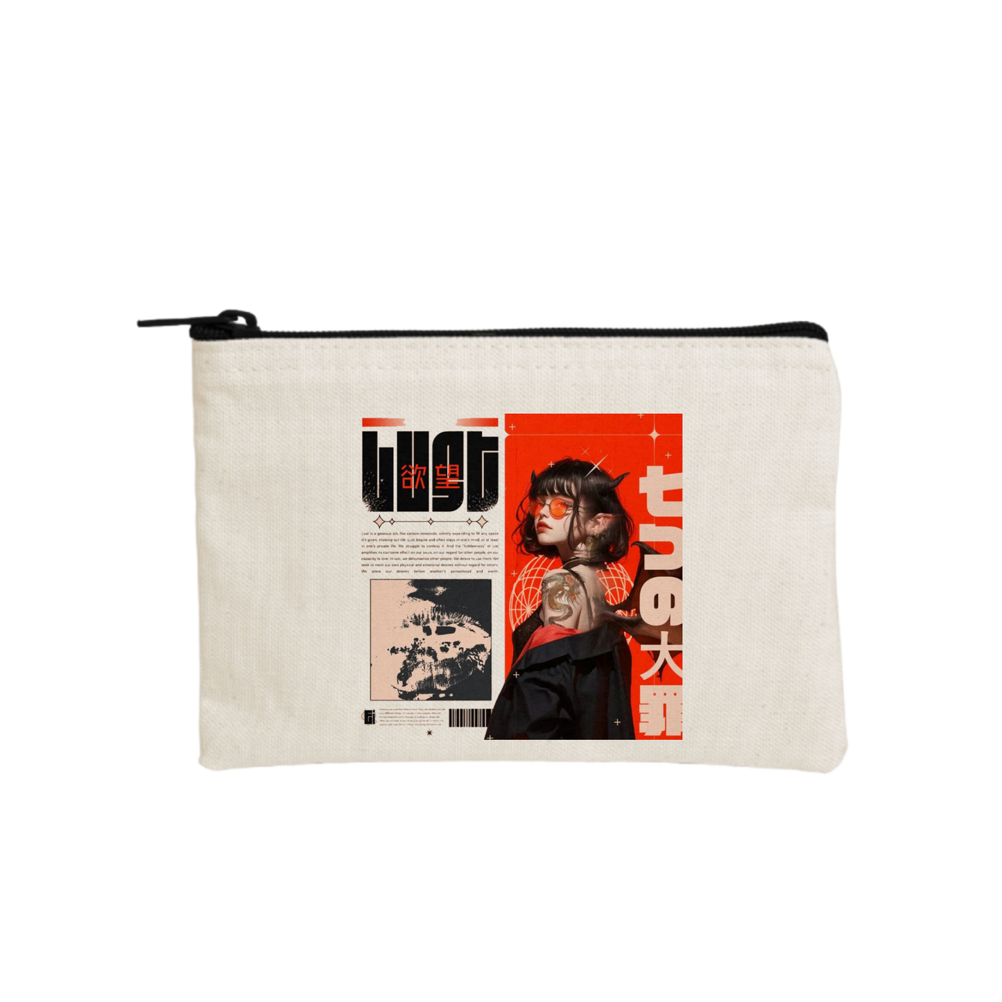 RANDOM ANIME GIRL wallet pencil case Beige 30