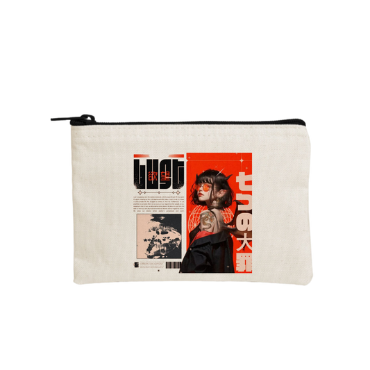 RANDOM ANIME GIRL wallet pencil case Beige 30