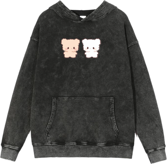 bear Oversize  Hoodie Washed gray 22