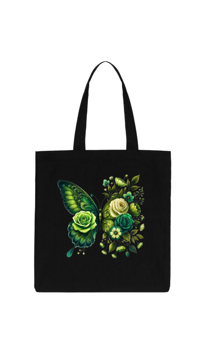 butterflies tote bag Black 22
