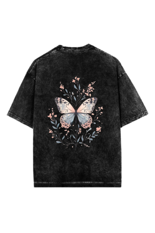 butterflies One Size t- shirt Washed Back 22