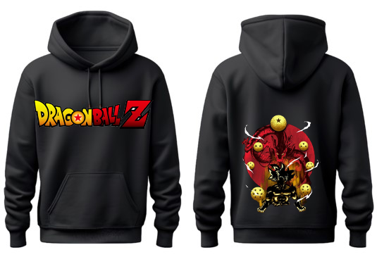 Dragon Ball Over Size hoodie Black Back 22