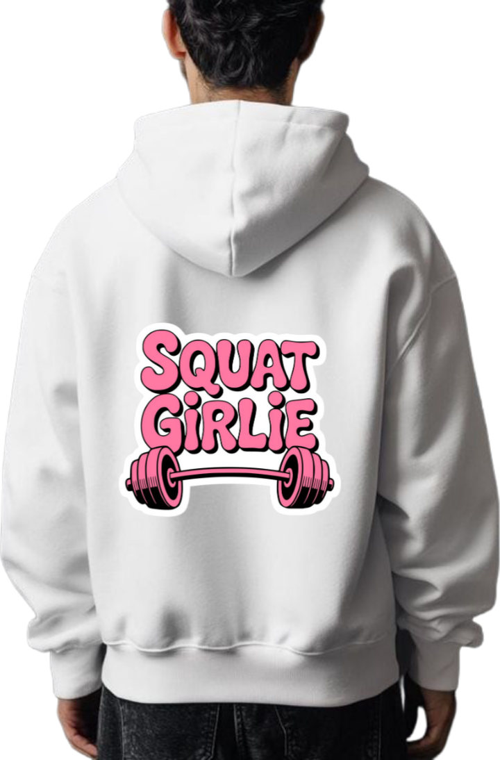 workout gym pilates Oversize Hoodie White Back 22