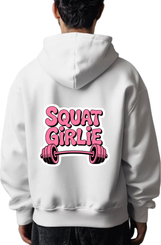 workout gym pilates Oversize Hoodie White Back 22