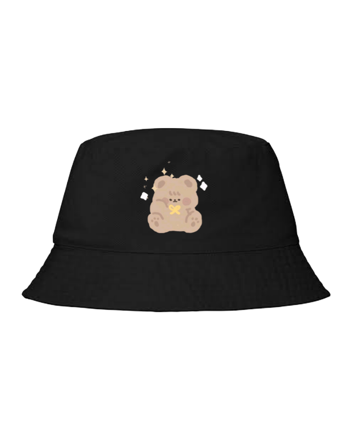 bear Bucket hat Fishman hat cap Black 22