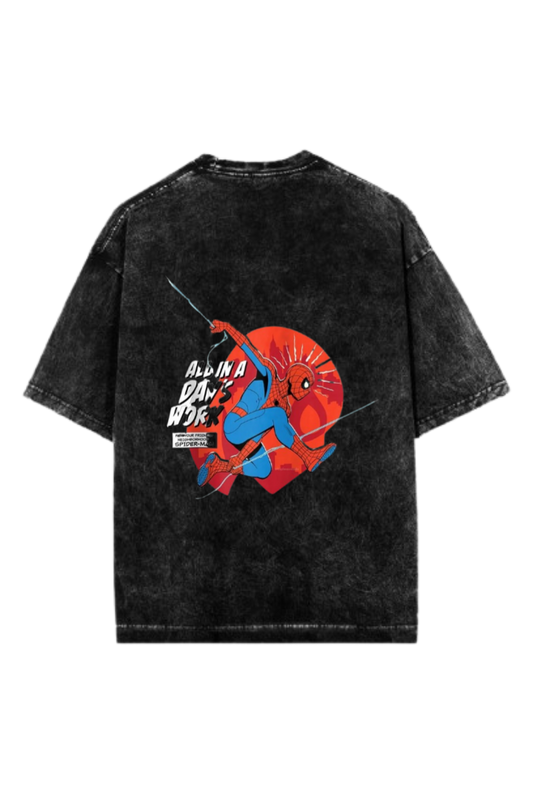 Spiderman t- shirt One Size Washed Back 22
