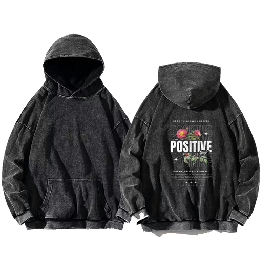 Coquette Back text oversize hoodie Washed back 22
