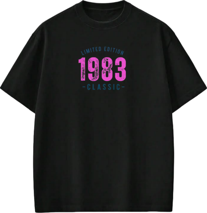 age t- shirt Black  1983