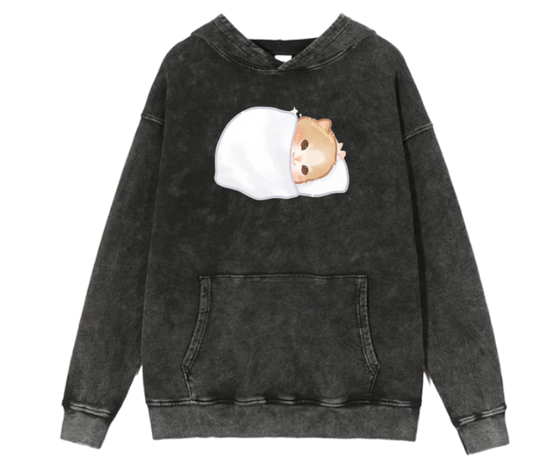 cat Oversize Hoodie Washed 22