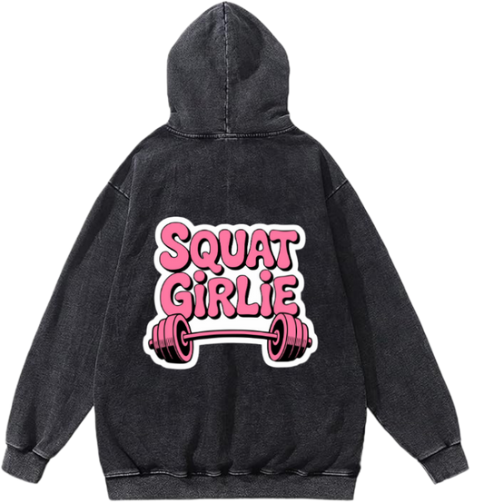workout gym pilates Oversize Hoodie Washed Back 22