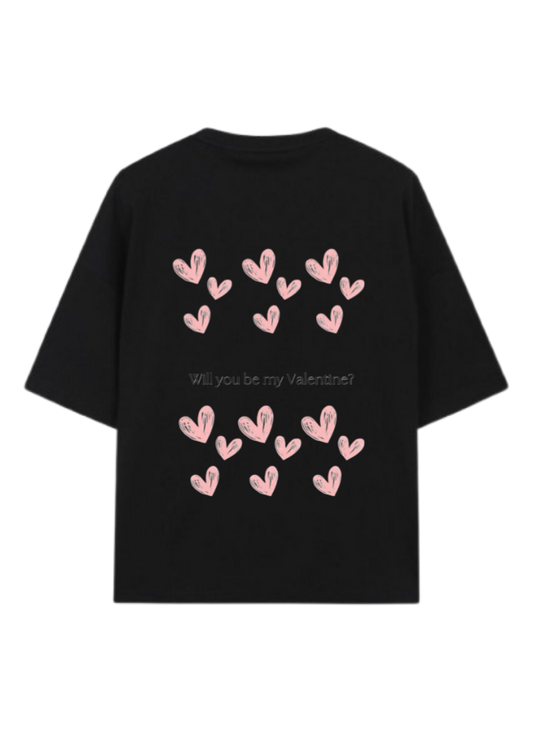 VaIentine coupIe t- shirt Black Back 22