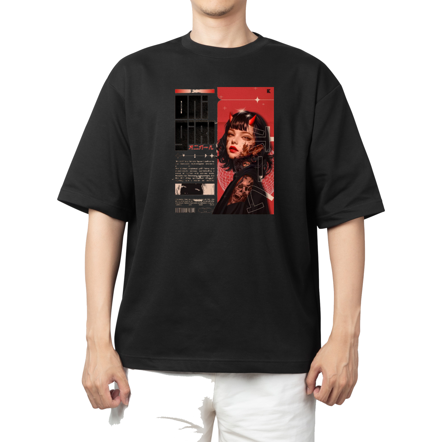 RANDOM ANIME GIRL  t- shirt Black 23