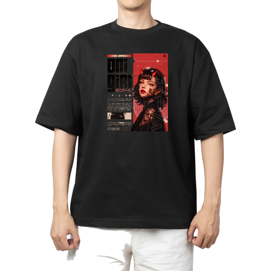 RANDOM ANIME GIRL  t- shirt Black 23
