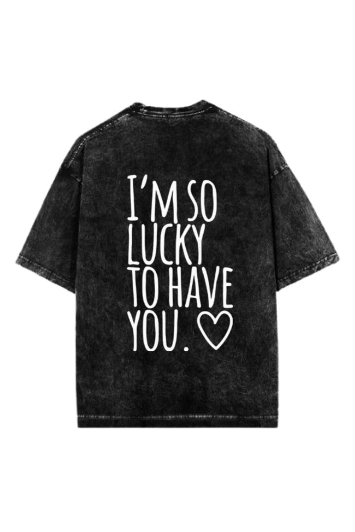 VaIentine coupIe One Size t- shirt Washed Back 22