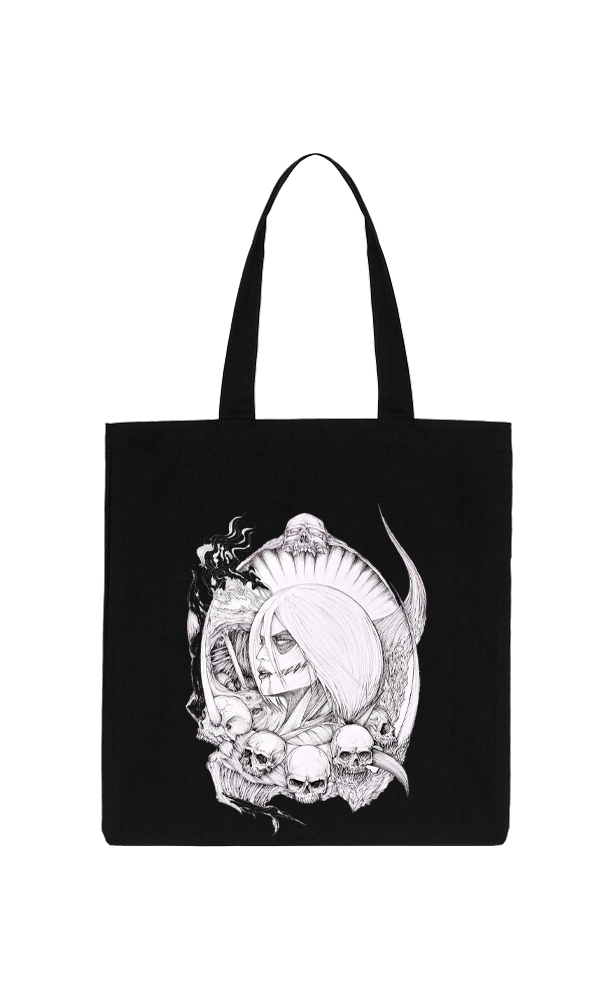 Anime Attack on titan shingeki no kyojin Aot Black tote bag 23