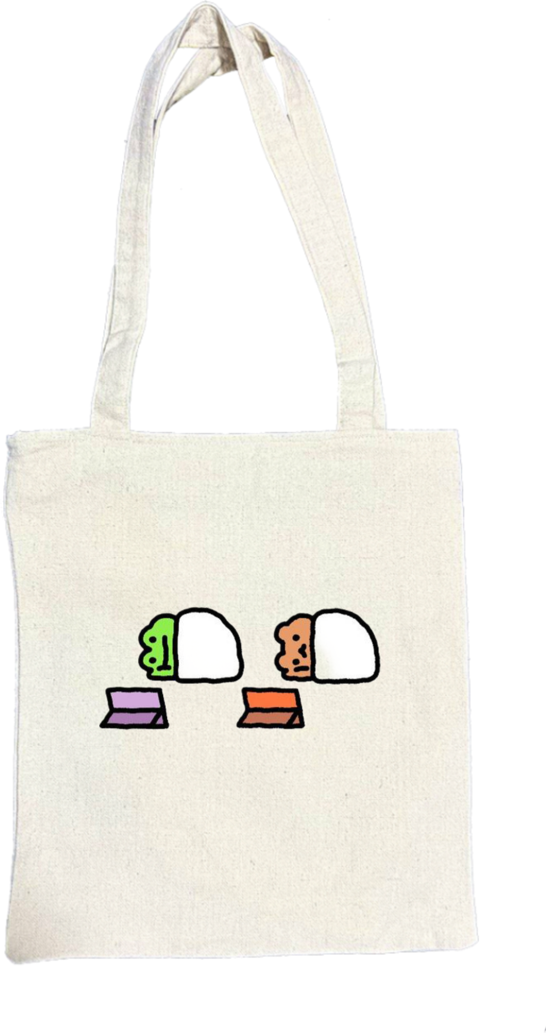 Frog tote bag beige 23