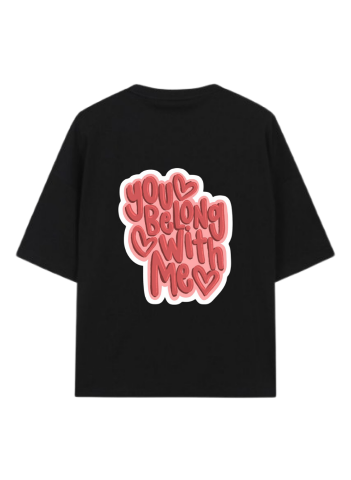 VaIentine coupIe t- shirt Black Back 23