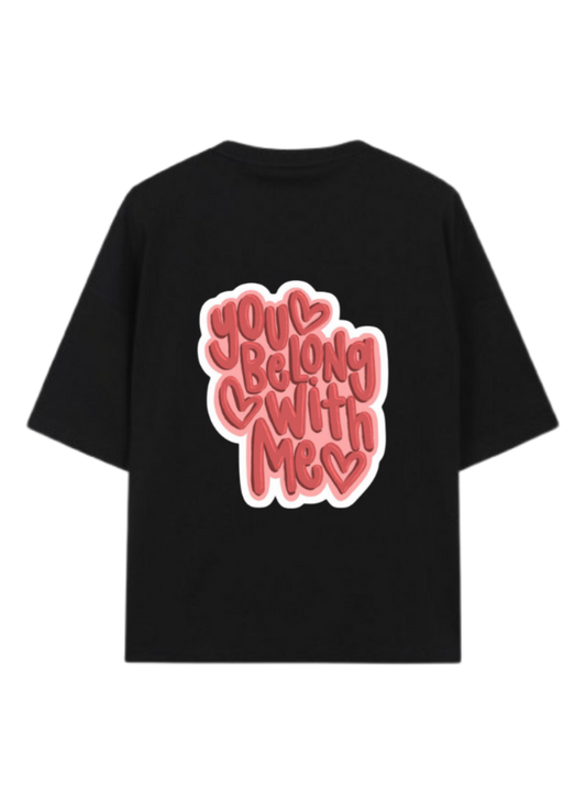 VaIentine coupIe t- shirt Black Back 23