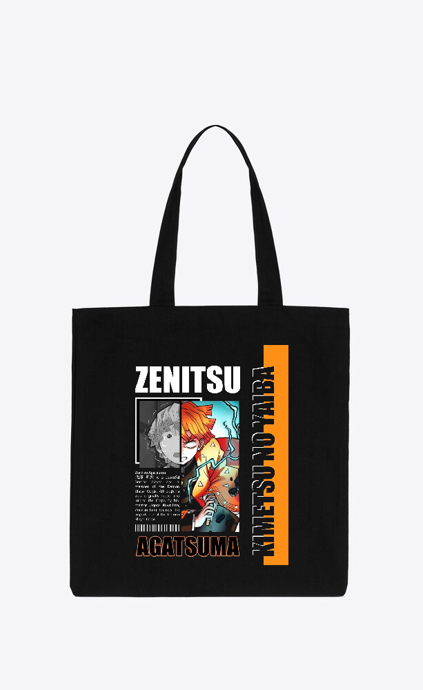 Anime Demon slayer nezuko tanjiro tote bag Black 23