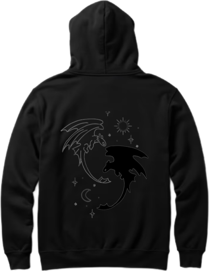 How to Train Your Dragon One Size hoodie Black Back 23