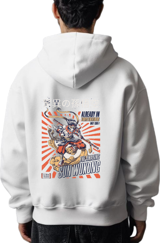 SUN WUKONG Over Size hoodie White Back 96