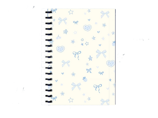 Preppy Blue Bow Notebook A5 23