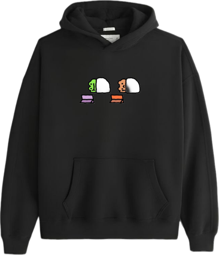 Frog Oversize Hoodie Black 23