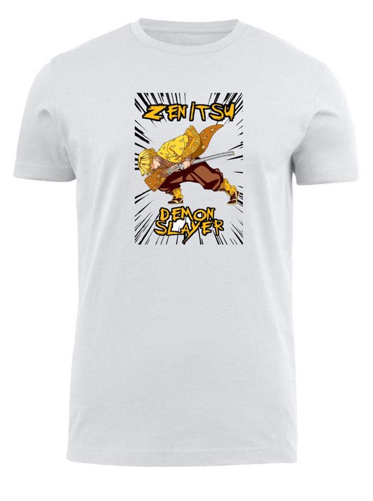 Anime Demon slayer nezuko tanjiro t- shirt fit White 23