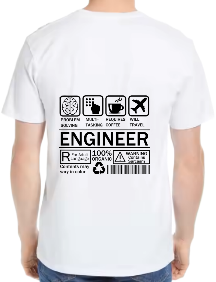 Programmer Back text One Size t- shirt White Back 23