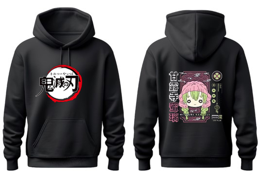 Anime Demon slayer nezuko tanjiro Oversize Hoodie Black 23