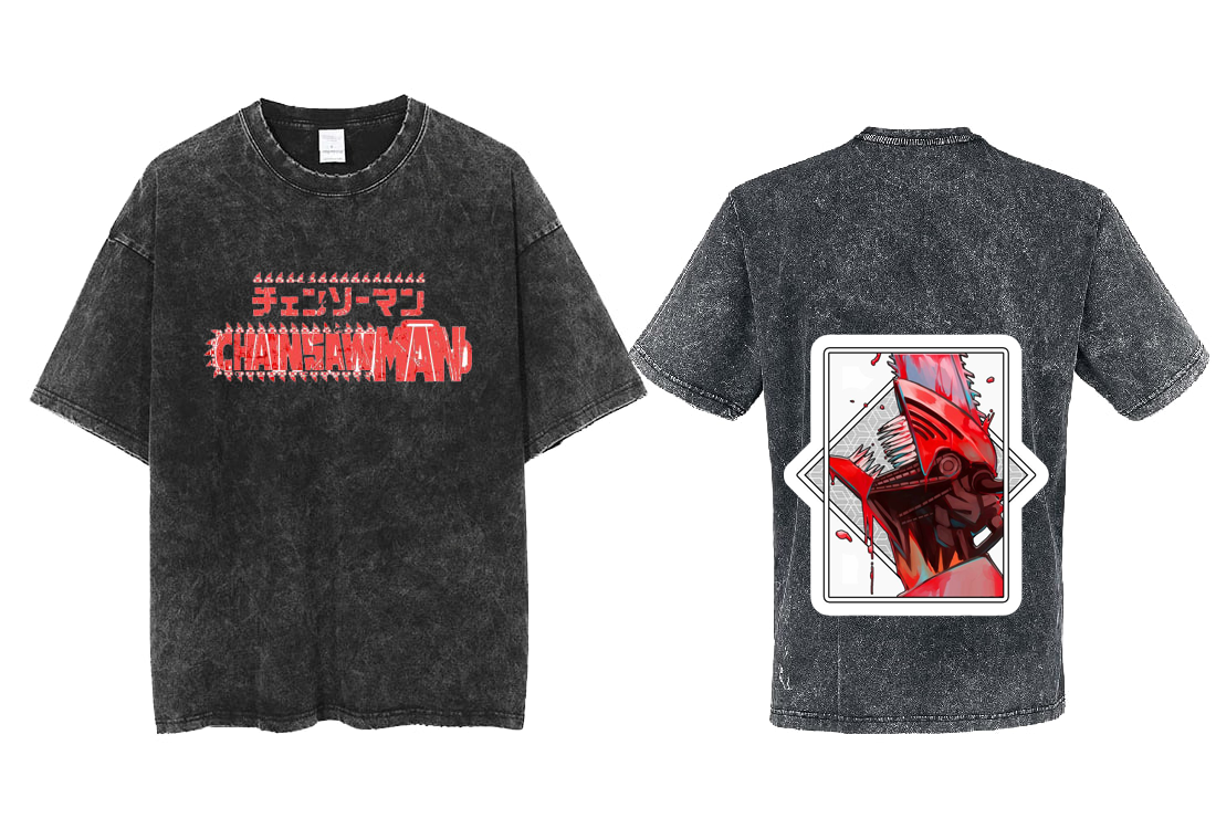 Chainsaw Man t- shirt One Size Washed Back 21