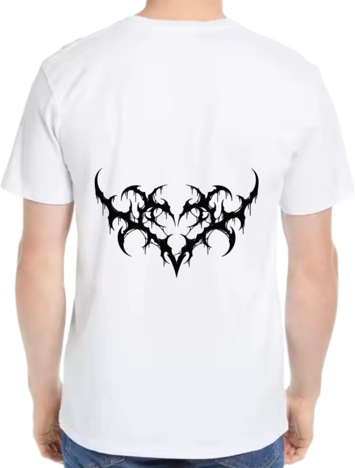 Goth Oversize t- shirt  White Back 23