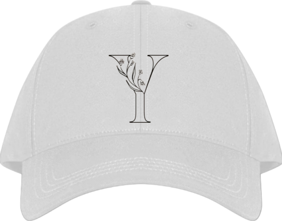 vector letter Baseball cap white Y 23
