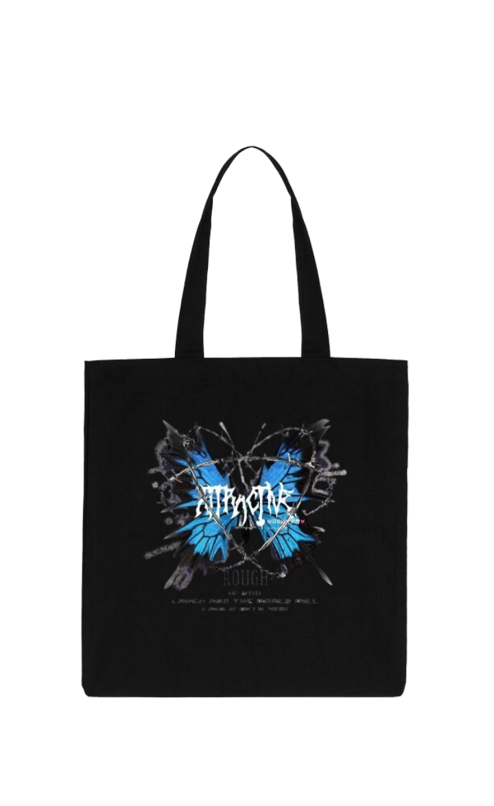 butterflies tote bag Black 23