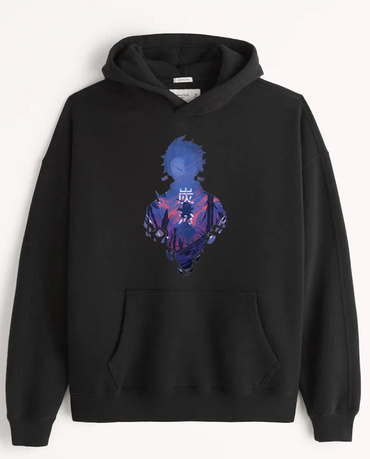 Anime Demon slayer nezuko tanjiro Oversize Hoodie Black 23