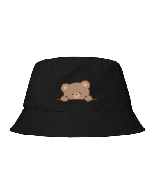 bear Bucket hat Fishman hat cap Black 23