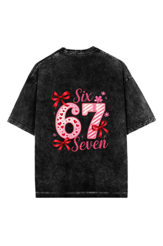 67 designs One Size t- shirt Washed Back 23