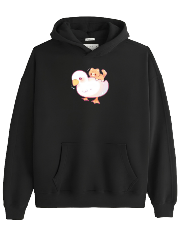 duck Oversize Hoodie Black 23