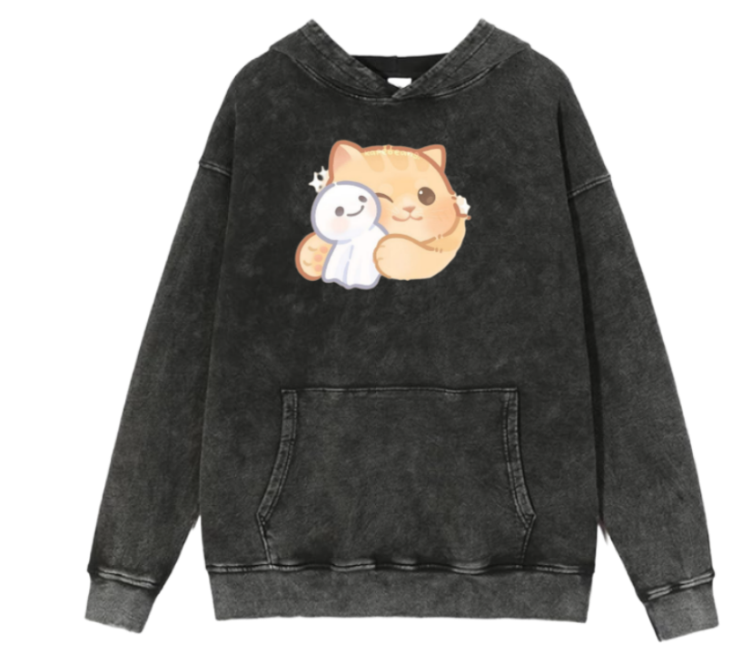 cat Oversize Hoodie Washed 23